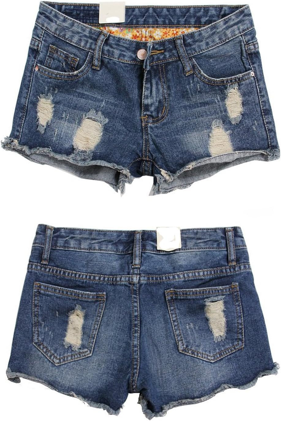 Womens Vintage Fringe Denim Shorts Jeans Vary Styles